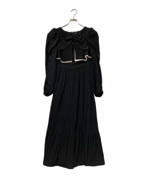 HER LIP TO（ハーリップトゥ）HER LIP TO (ハーリップトゥ) La Rochelle Pleated Dress()・ロシェル・プリーテッド・ドレス ブラック サイズ:Mの古着・服飾アイテム