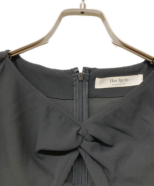 HER LIP TO（ハーリップトゥ）Her lip to (ハーリップトゥ) La Rochelle Pleated Dress ブラック サイズ:Mの古着・服飾アイテム