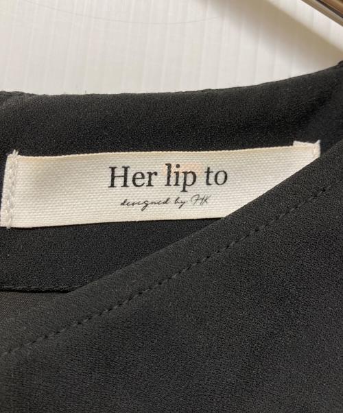 HER LIP TO（ハーリップトゥ）HER LIP TO (ハーリップトゥ) La Rochelle Pleated Dress()・ロシェル・プリーテッド・ドレス ブラック サイズ:Mの古着・服飾アイテム