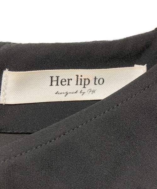 HER LIP TO（ハーリップトゥ）Her lip to (ハーリップトゥ) La Rochelle Pleated Dress ブラック サイズ:Mの古着・服飾アイテム
