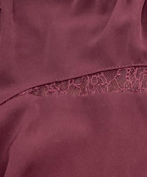HER LIP TO（ハーリップトゥ）Her lip to (ハーリップトゥ) Modern Mademoiselle Back Ribbon Dress(モダン マドモアゼル バック リボン ドレス) ワインレッド サイズ:Mの古着・服飾アイテム