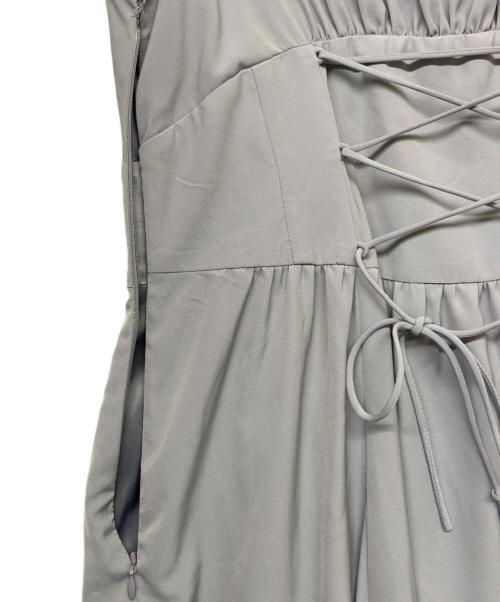 HER LIP TO（ハーリップトゥ）Her lip to (ハーリップトゥ) Lace Sleeve Crepe Long Dress(レース スリーブ クレープ ロング ドレス) ブルー サイズ:SIZEMの古着・服飾アイテム
