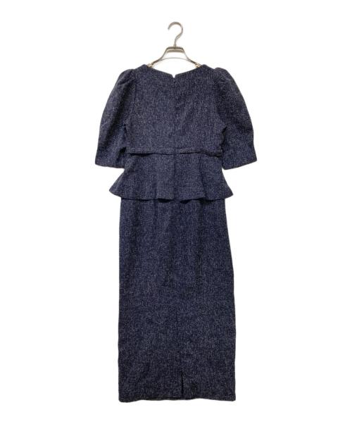 HER LIP TO（ハーリップトゥ）HER LIP TO (ハーリップトゥ) Allure Tweed Midi Dress ネイビー サイズ:Mの古着・服飾アイテム