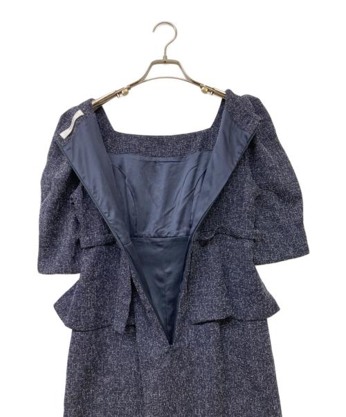 HER LIP TO（ハーリップトゥ）HER LIP TO (ハーリップトゥ) Allure Tweed Midi Dress ネイビー サイズ:Mの古着・服飾アイテム