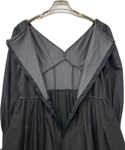 HER LIP TO（ハーリップトゥ）HER LIP TO (ハーリップトゥ) ステッチワンピース ブラック サイズ:Ｍの古着・服飾アイテム