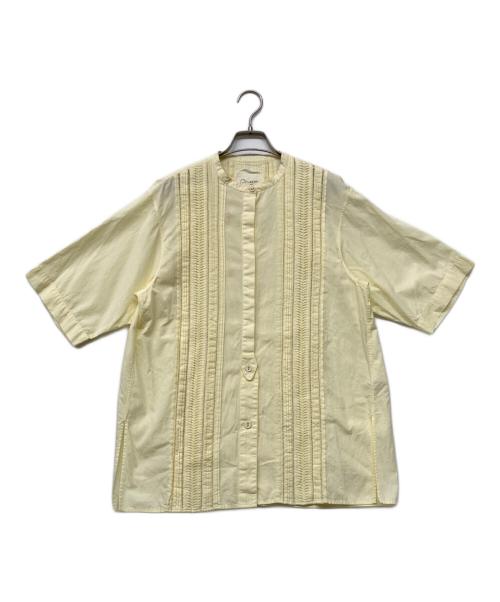 pheeta（フィータ）pheeta (フィータ) Trinity ピンタックバンドカラーシャツ イエロー サイズ:Freeの古着・服飾アイテム