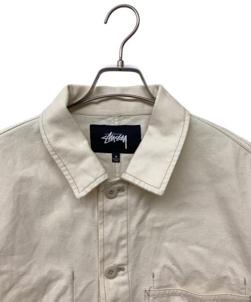 stussy（ステューシー）stussy (ステューシー) Canvas Shop JKT ホワイト サイズ:Mの古着・服飾アイテム