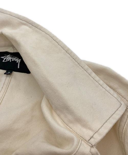 stussy（ステューシー）stussy (ステューシー) Canvas Shop JKT ホワイト サイズ:Mの古着・服飾アイテム
