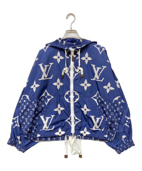 LOUIS VUITTON（ルイ ヴィトン）LOUIS VUITTON (ルイ ヴィトン) モノグラムバミューダナイロンブルゾン ブルー×ホワイト サイズ:SIZE 38の古着・服飾アイテム