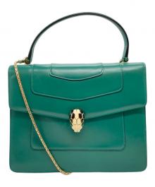 BVLGARI（ブルガリ）の古着「2WAYハンドバッグ」｜グリーン