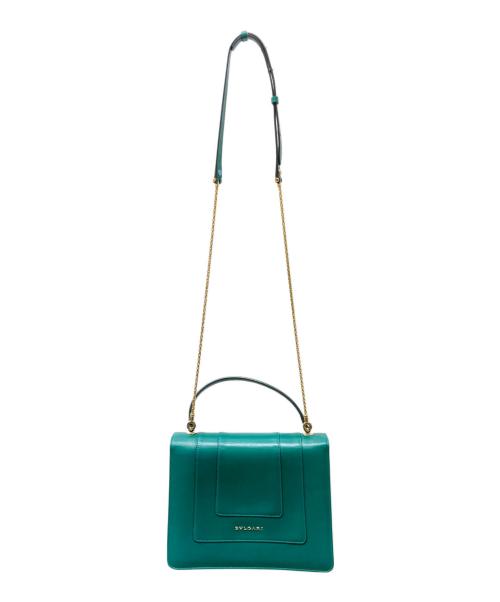 BVLGARI（ブルガリ）BVLGARI (ブルガリ) 2WAYハンドバッグ グリーンの古着・服飾アイテム