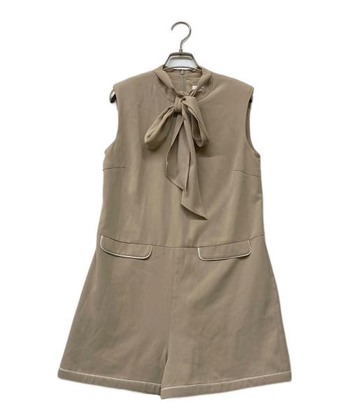 HER LIP TO（ハーリップトゥ）Her lip to (ハーリップトゥ) ノースリーブブラウスワンピース ベージュ サイズ:2Mの古着・服飾アイテム