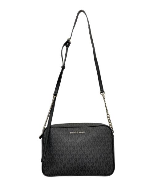 MICHAEL KORS（マイケルコース）MICHAEL KORS (マイケルコース) MKシグネチャー チェーンショルダーバッグ ブラックの古着・服飾アイテム