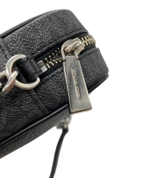 MICHAEL KORS（マイケルコース）MICHAEL KORS (マイケルコース) MKシグネチャー チェーンショルダーバッグ ブラックの古着・服飾アイテム