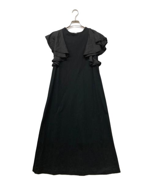 flicka（フリッカ）flicka (フリッカ) フリルスリーブ ワンピース ブラック サイズ:Freeの古着・服飾アイテム