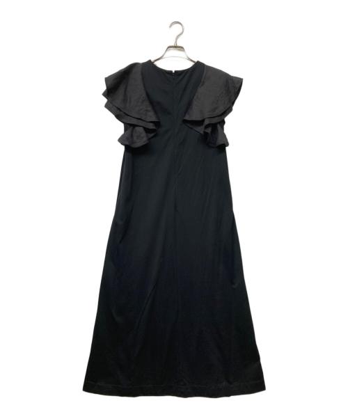 flicka（フリッカ）flicka (フリッカ) フリルスリーブ ワンピース ブラック サイズ:Freeの古着・服飾アイテム