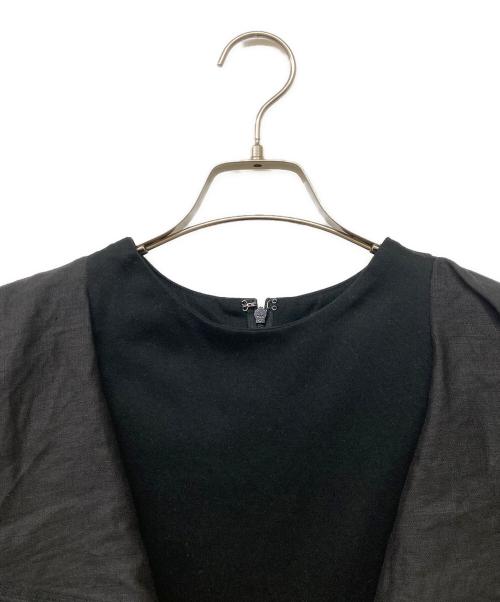 flicka（フリッカ）flicka (フリッカ) フリルスリーブ ワンピース ブラック サイズ:Freeの古着・服飾アイテム