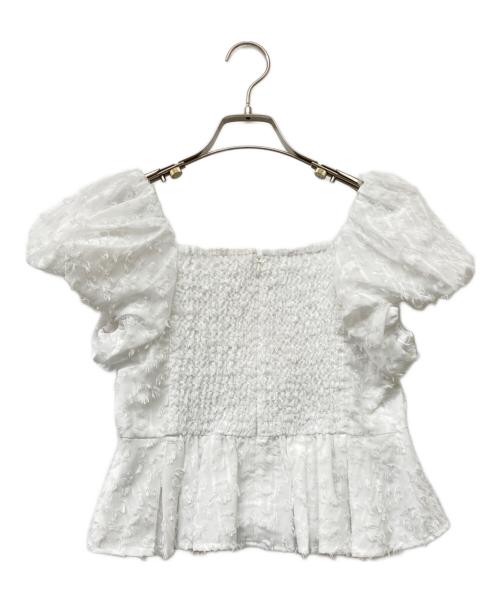 CELFORD（セルフォード）CELFORD (セルフォード) オフショルショートブラウス ホワイト サイズ:36の古着・服飾アイテム