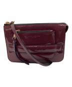 MARC JACOBSマークジェイコブス）の古着「エナメルショルダーバッグ」｜ワインレッド