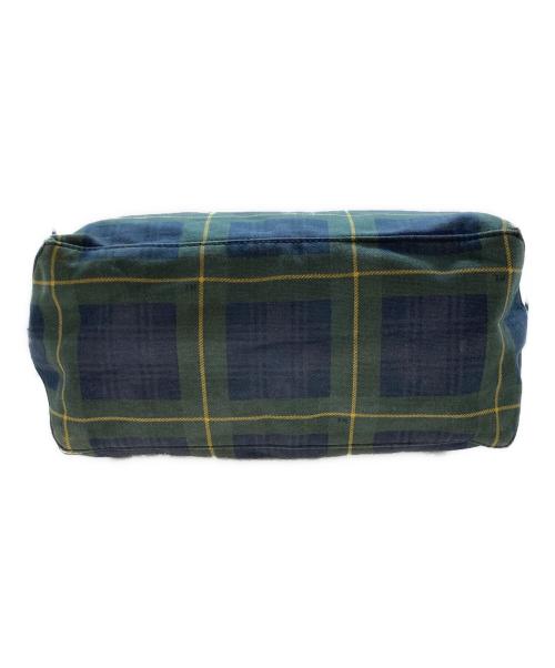 RALPH LAUREN（ラルフローレン）RALPH LAUREN (ラルフローレン) タータンチェックトートバッグ グリーンの古着・服飾アイテム