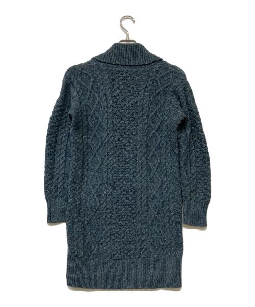 RRL（ダブルアールエル）RRL (ダブルアールエル) ショールカラーニットワンピース ブルー サイズ:1の古着・服飾アイテム