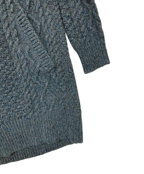 RRL（ダブルアールエル）RRL (ダブルアールエル) ショールカラーニットワンピース ブルー サイズ:1の古着・服飾アイテム