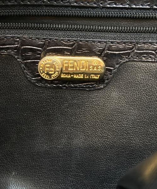 OLD FENDI（オールドフェンディ）OLD FENDI (オールドフェンディ) ヴィンテージレザーショルダーバッグ ブラックの古着・服飾アイテム