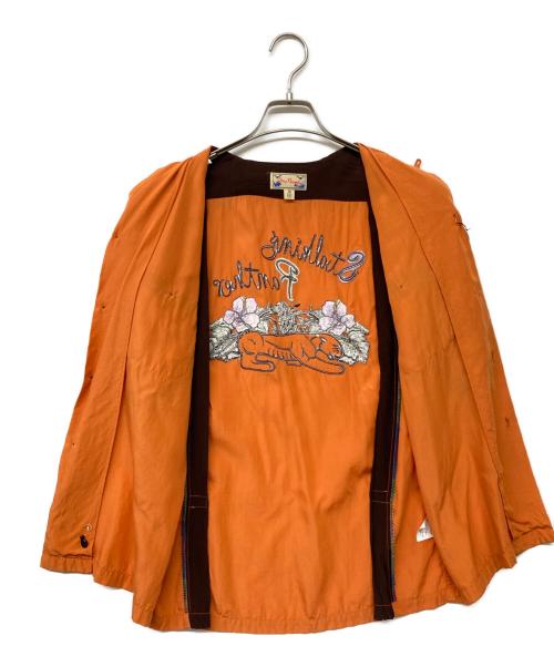 Dry Bones（ドライボーンズ）Dry bones (ドライボーンズ) ヤシの木刺繍アロハシャツ オレンジ サイズ:SIZE S 未使用品の古着・服飾アイテム