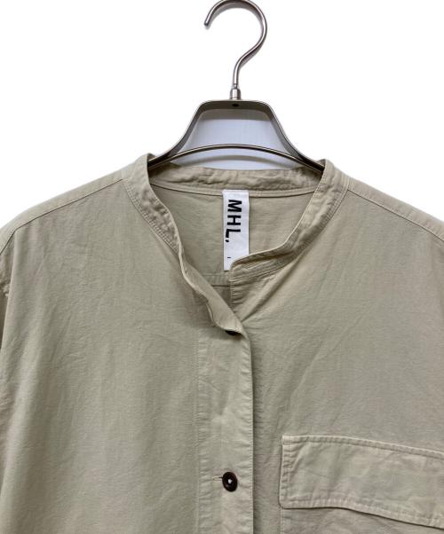 MHL（エムエイチエル）MHL (エムエイチエル) DENSE COTTON シャツワンピース ベージュ サイズ:size1の古着・服飾アイテム