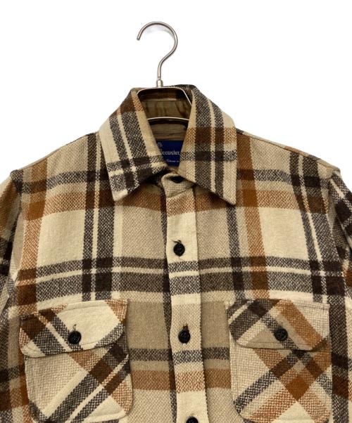 Brewster（ブリュスター）Brewster (ブリュスター) チェックシャツ ベージュ×ブラウン サイズ:-の古着・服飾アイテム
