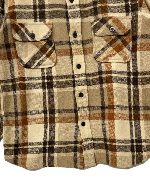Brewster（ブリュスター）Brewster (ブリュスター) チェックシャツ ベージュ×ブラウン サイズ:-の古着・服飾アイテム