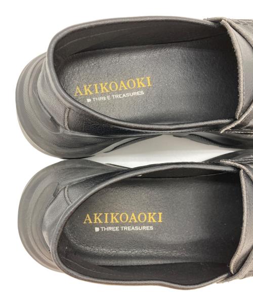 AKIKOAOI（アキコアオイ）AKIKOAOI (アキコアオイ) ローファー ブラック サイズ:SIZE 22cmの古着・服飾アイテム