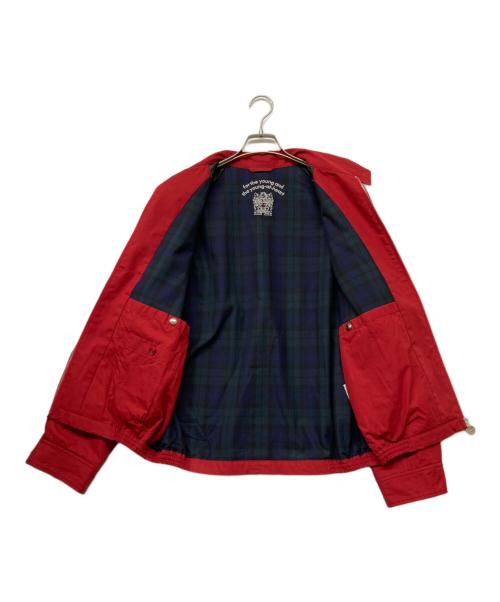 VAN（ヴァン）VAN (ヴァン) ロゴ刺繍裏地チェックスイングトップ レッド サイズ:sizeLの古着・服飾アイテム