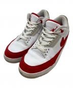 NIKEナイキ）の古着「Air Jordan 3 Retro/エアジョーダンスリーレトロ」｜レッド×ホワイト