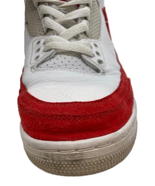 NIKE（ナイキ）NIKE (ナイキ) Air Jordan 3 Retro/エアジョーダンスリーレトロ レッド×ホワイト サイズ:25.5の古着・服飾アイテム