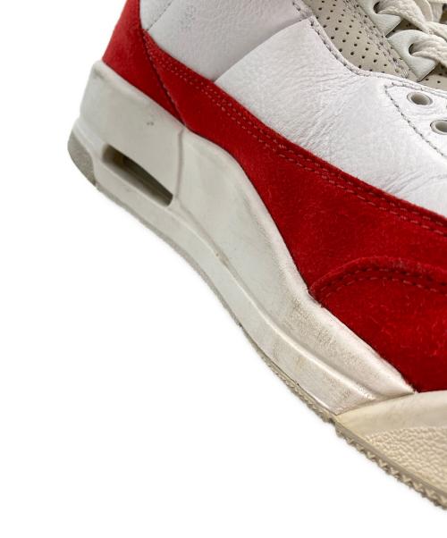 NIKE（ナイキ）NIKE (ナイキ) Air Jordan 3 Retro/エアジョーダンスリーレトロ レッド×ホワイト サイズ:25.5の古着・服飾アイテム