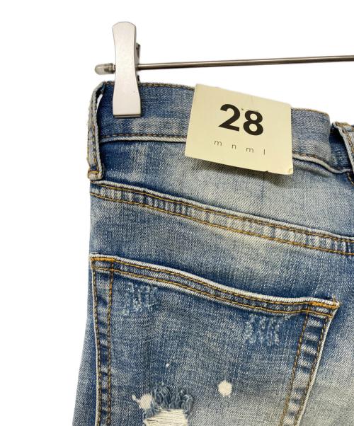 mnml（ミニマル）MNML (ミニマル) ダメージ加工デニムパンツ インディゴ サイズ:28 未使用品の古着・服飾アイテム