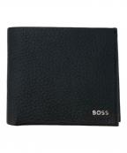 BOSSボス）の古着「BOSS ロゴ イタリアンレザー ウォレット」｜ブラック