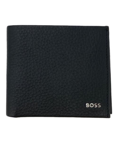 BOSS（ボス）BOSS (ボス) BOSS ロゴ イタリアンレザー ウォレット ブラック サイズ:ーの古着・服飾アイテム