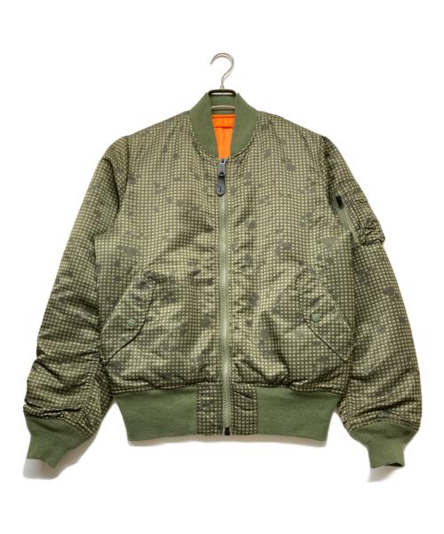 ALPHA（アルファ）ALPHA (アルファ) ナイトビジョンカモMA-1ジャケット カーキ サイズ:sizeLの古着・服飾アイテム
