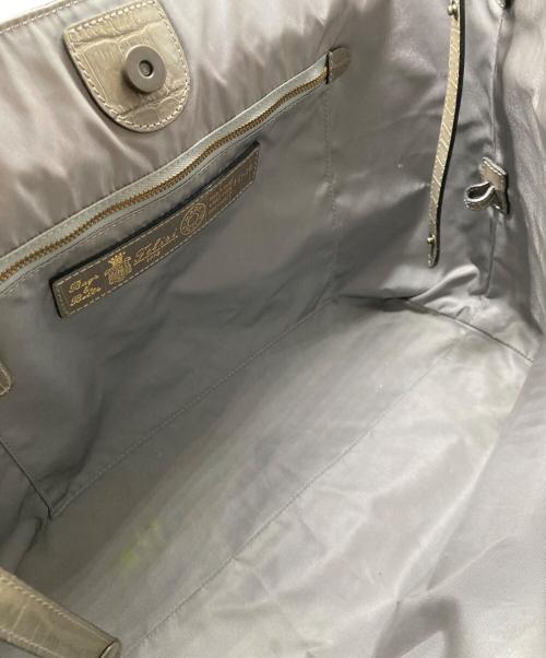 Felisi（フェリージ）Felisi (フェリージ) クロコ型押しトートバッグ オリーブの古着・服飾アイテム