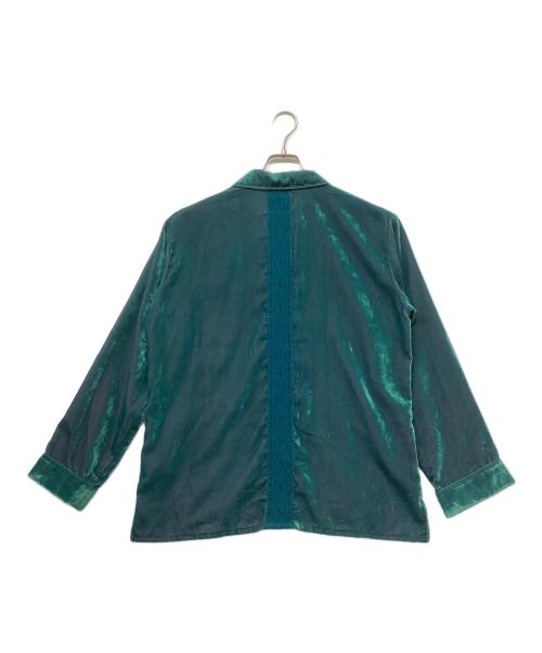 TUITACI（ツイタチ）TUITACI (ツイタチ) 24AW CHAMBRAY VELVET SLEEPING SHIRTS(24AW シャンブレー ベルベット スリーピング シャツ) ダークグリーン サイズ:SIZE1の古着・服飾アイテム