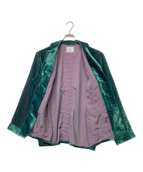 TUITACI（ツイタチ）TUITACI (ツイタチ) 24AW CHAMBRAY VELVET SLEEPING SHIRTS(24AW シャンブレー ベルベット スリーピング シャツ) ダークグリーン サイズ:SIZE1の古着・服飾アイテム