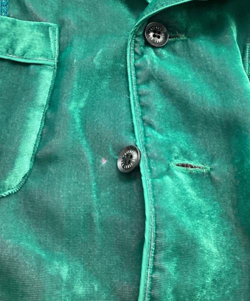 TUITACI（ツイタチ）TUITACI (ツイタチ) 24AW CHAMBRAY VELVET SLEEPING SHIRTS(24AW シャンブレー ベルベット スリーピング シャツ) ダークグリーン サイズ:SIZE1の古着・服飾アイテム