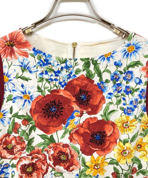 Lois CRAYON（ロイスクレヨン）Lois CRAYON (ロイスクレヨン) ノースリーブ花柄ワンピース ホワイト サイズ:sizeⅯの古着・服飾アイテム