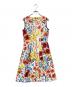 Lois CRAYON (ロイスクレヨン) ノースリーブ花柄ワンピース ホワイト サイズ:sizeⅯ：4000円