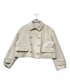 25AW Mila Owen（ニーゴー）エーダブリュー ミラ オーウェン）の古着「ウールカシミヤショート丈ピーコート」｜ホワイト