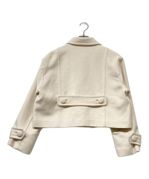 25AW Mila Owen（（ニーゴー）エーダブリュー ミラ オーウェン）25AW Mila Owen (（ニーゴー）エーダブリュー ミラ オーウェン) ウールカシミヤショート丈ピーコート ホワイト サイズ:SIZE0の古着・服飾アイテム