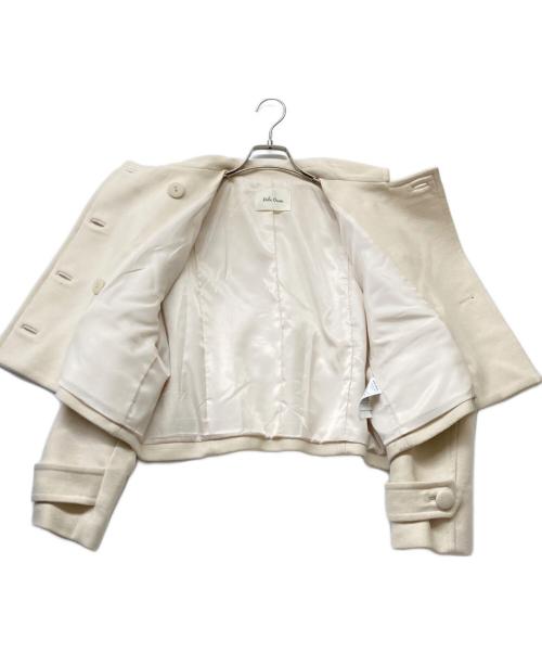 25AW Mila Owen（（ニーゴー）エーダブリュー ミラ オーウェン）25AW Mila Owen (（ニーゴー）エーダブリュー ミラ オーウェン) ウールカシミヤショート丈ピーコート ホワイト サイズ:SIZE0の古着・服飾アイテム