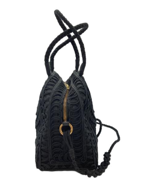 Mame Kurogouchi（マメクロゴウチ）Mame Kurogouchi (マメクロゴウチ) Cording Embroidery Demi Lune Handbag ブラック サイズ:ーの古着・服飾アイテム